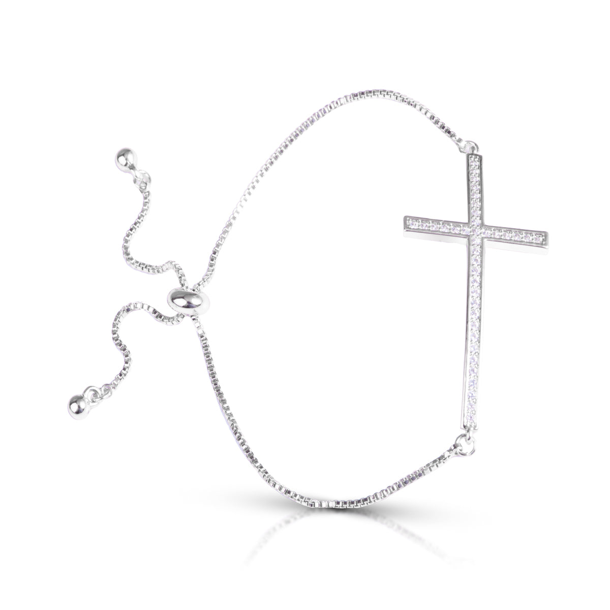 Arched Cross Pull Cord Bracelet