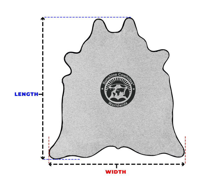 Beige Exotic Cowhide Rug