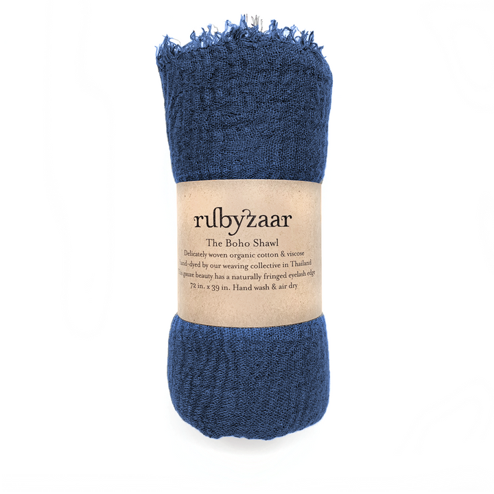 Boho Scarf - Cobalt