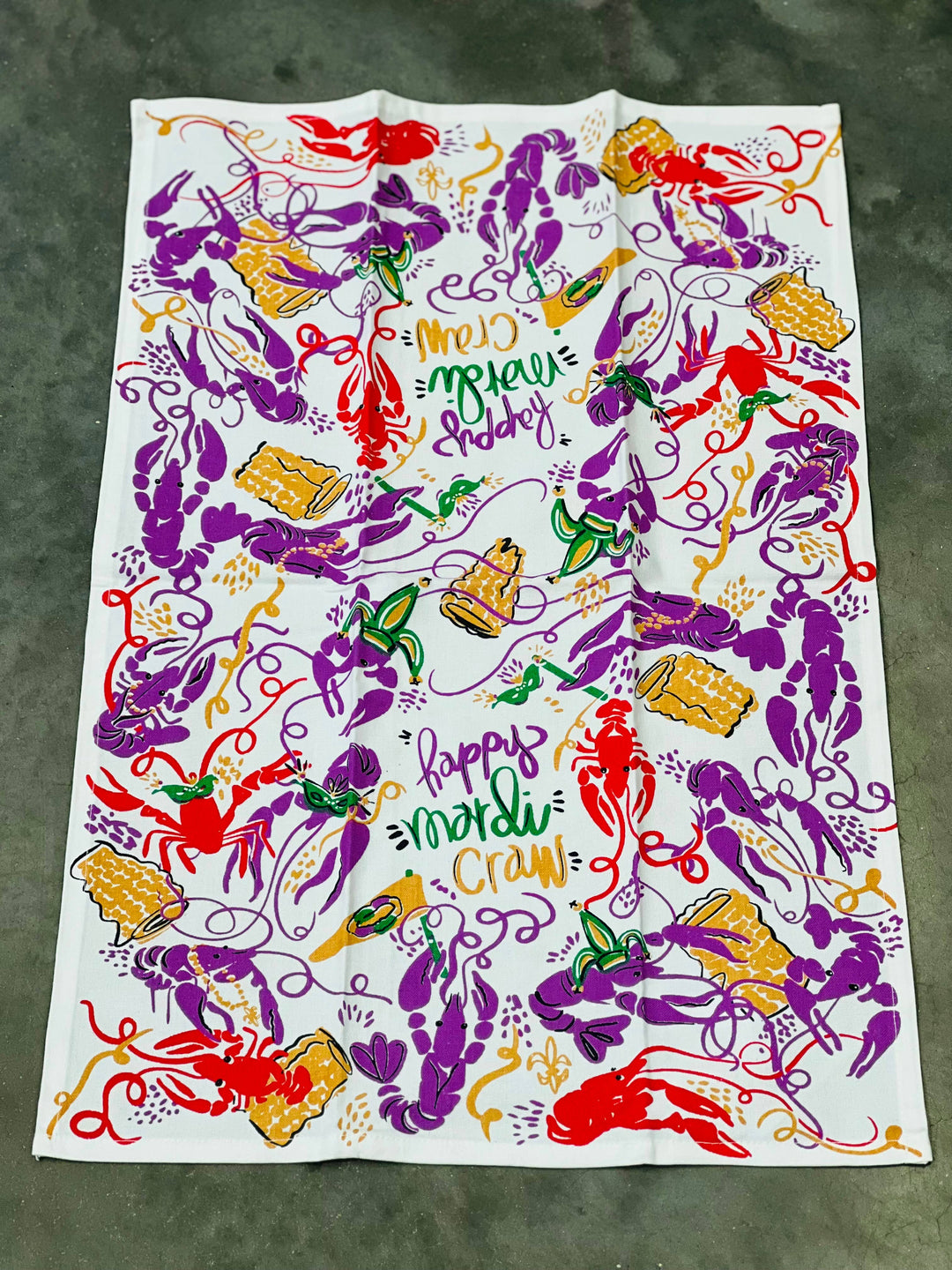 Kitchen Towel - Happy Mardi Craw
