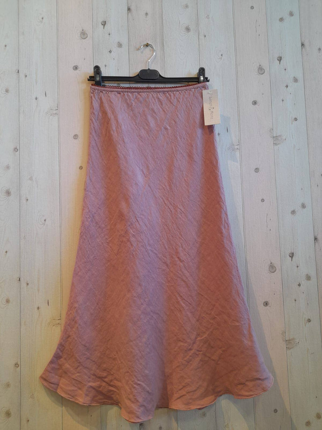 100% LINEN SKIRT Ruffle Hem