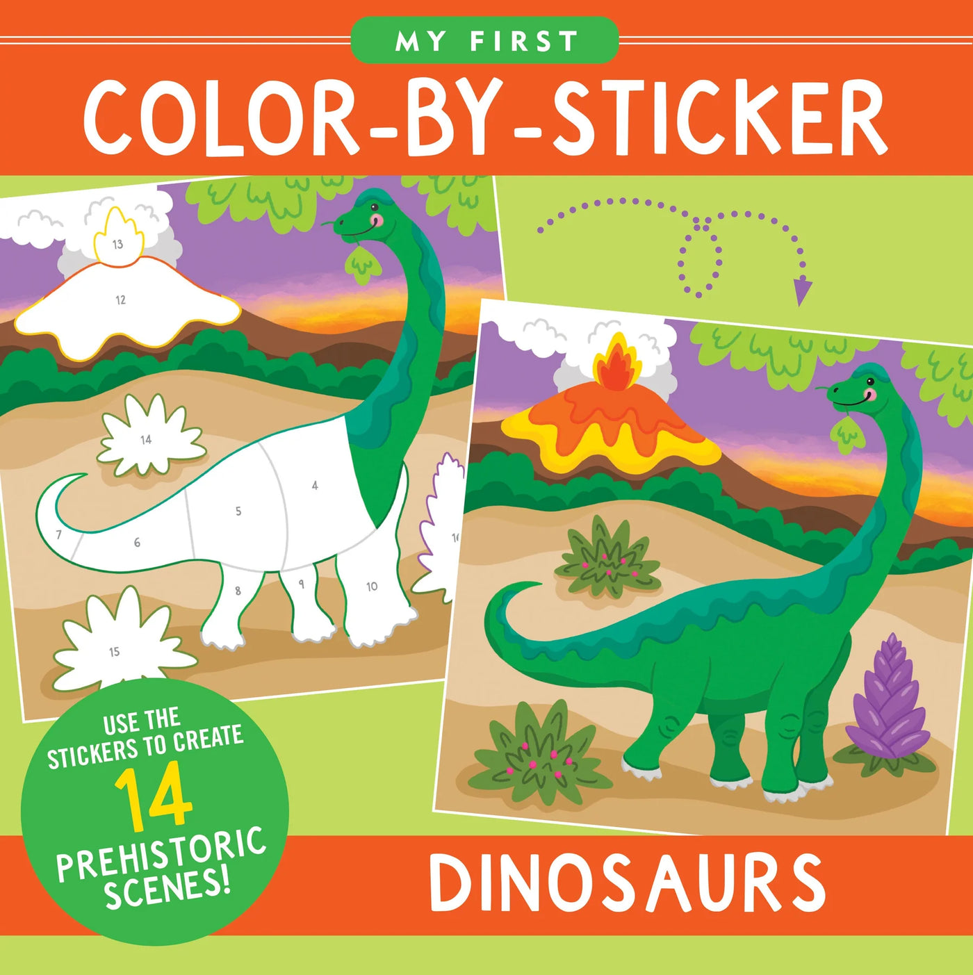 Color By Sticker Dino