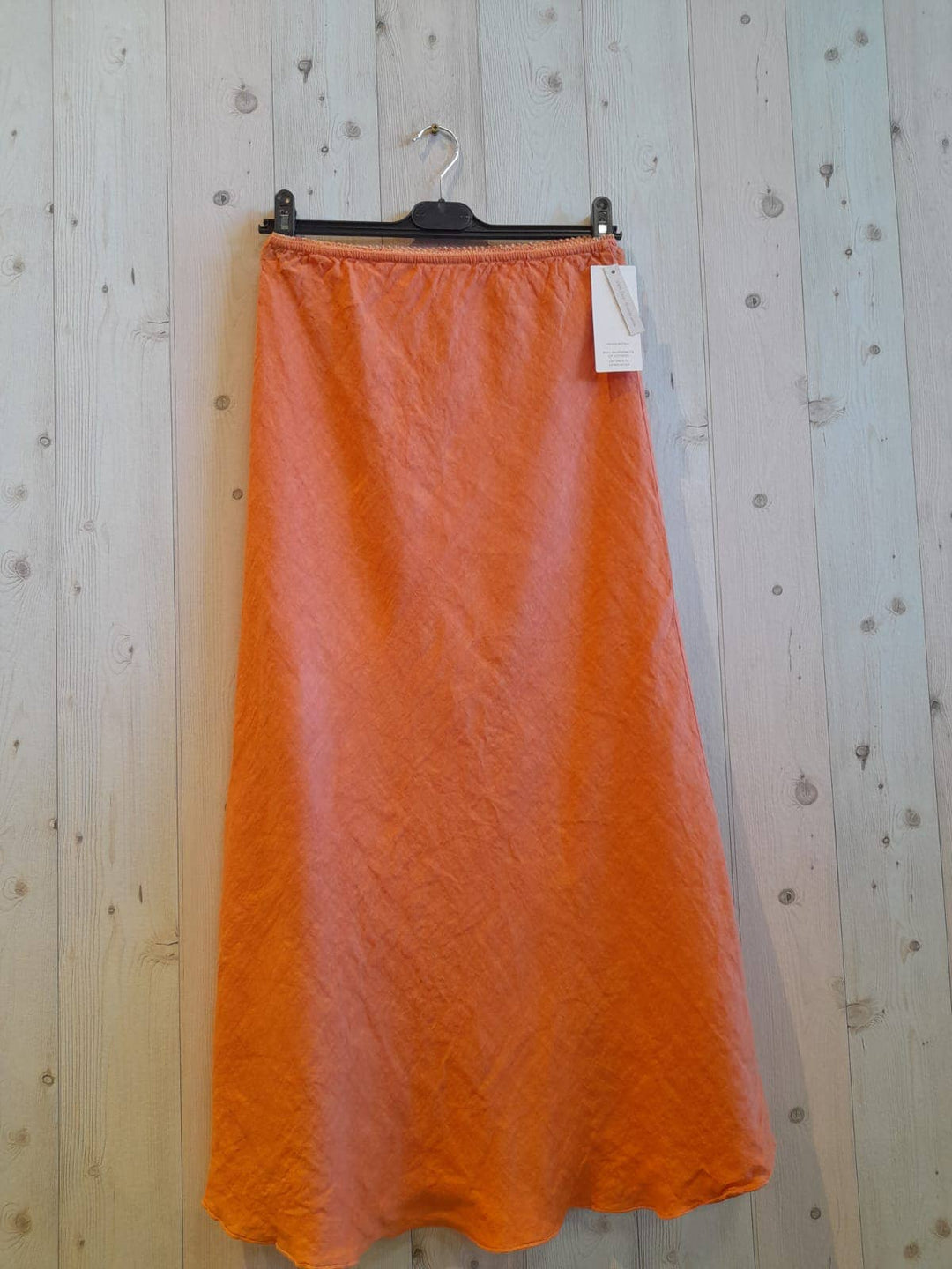 100% LINEN SKIRT Ruffle Hem
