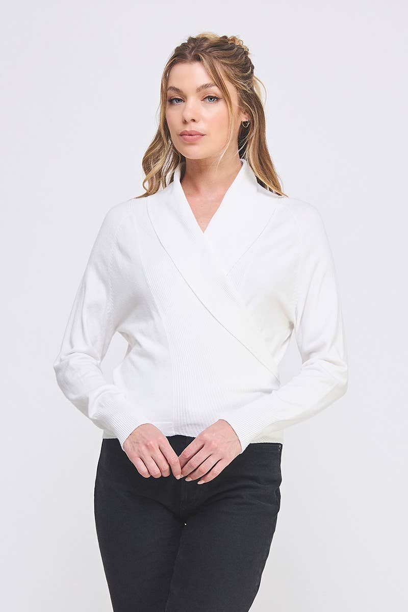 Fine Gauge Wrap Sweater