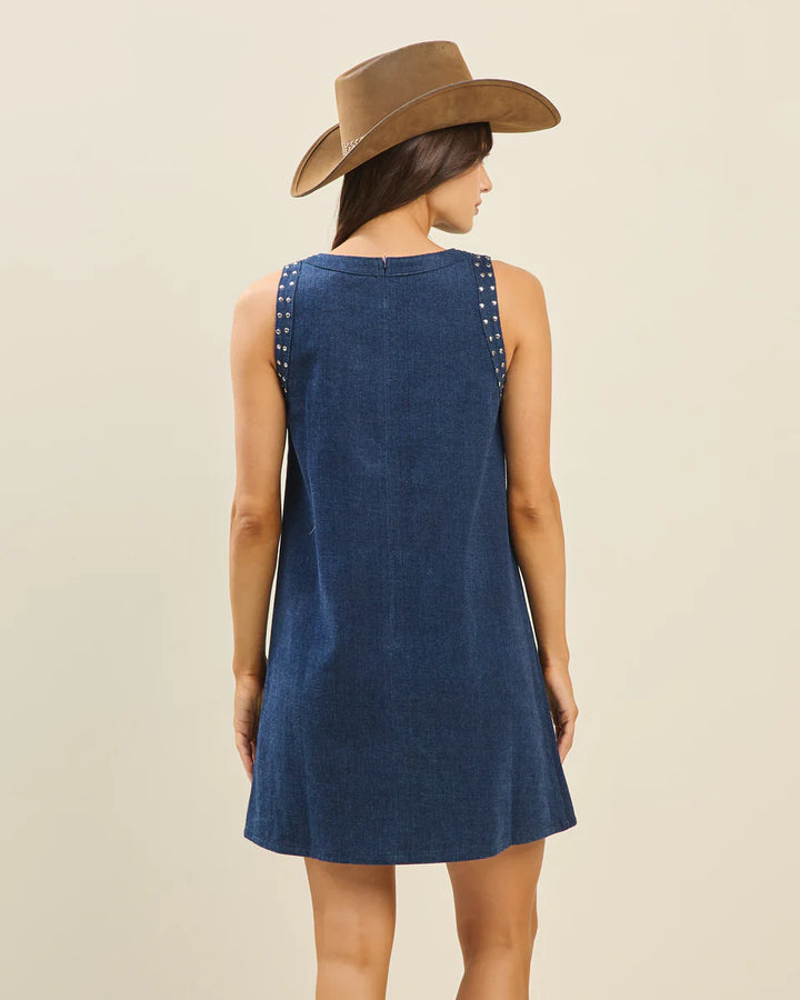 Studded Denim Dress