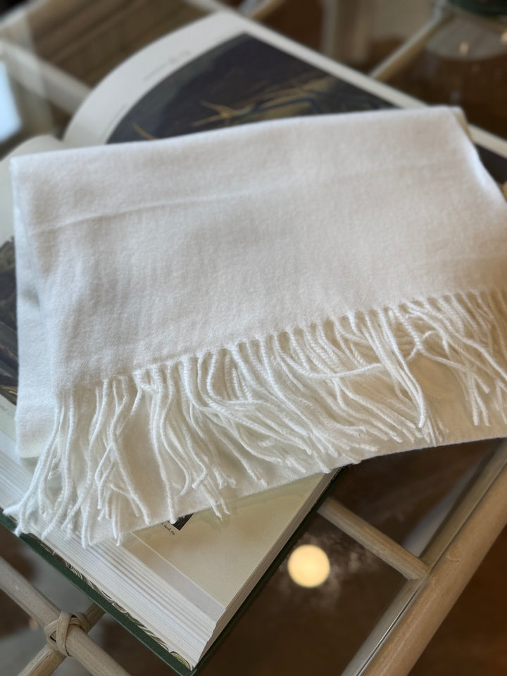 Faux Cashmere Fringe Scarf