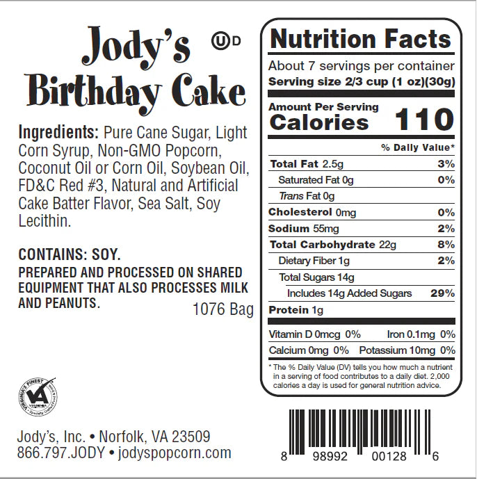 Birthday Cake Jody's Popcorn