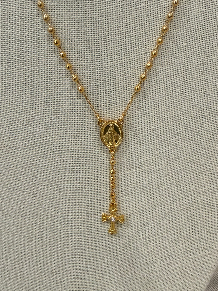 Gold Rosary Necklace