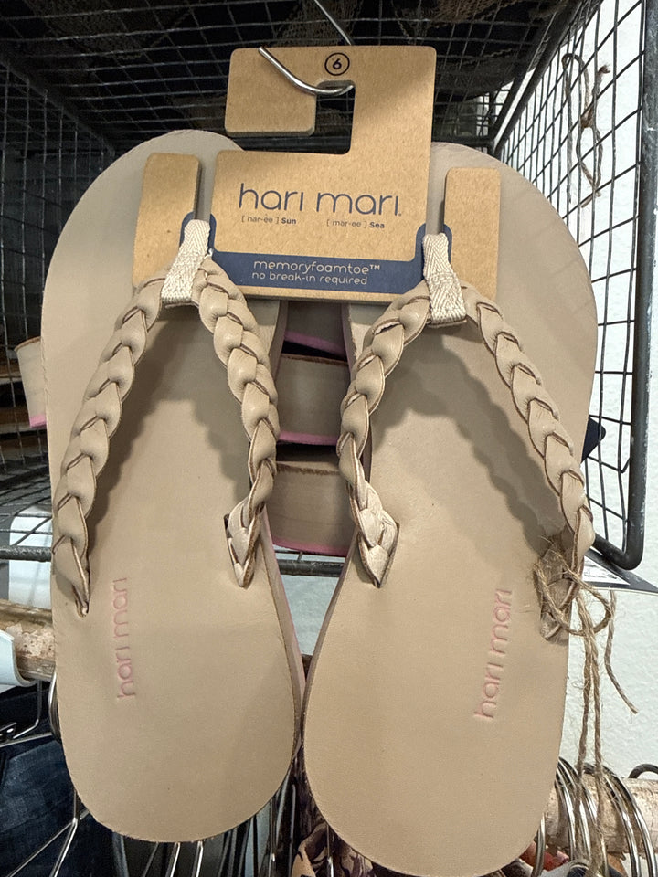 Hari Mari Meadow Braided Platform Tan/Pink