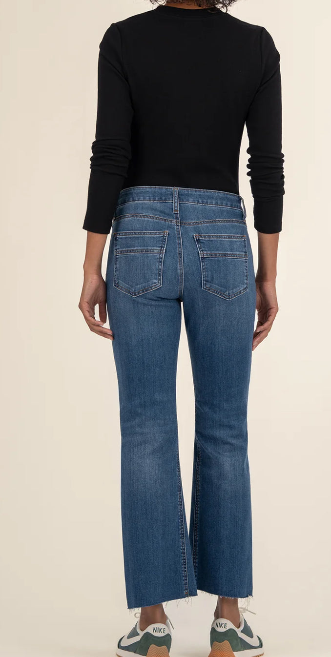 Kelsey High Rise Ankle Flare Front Pocket