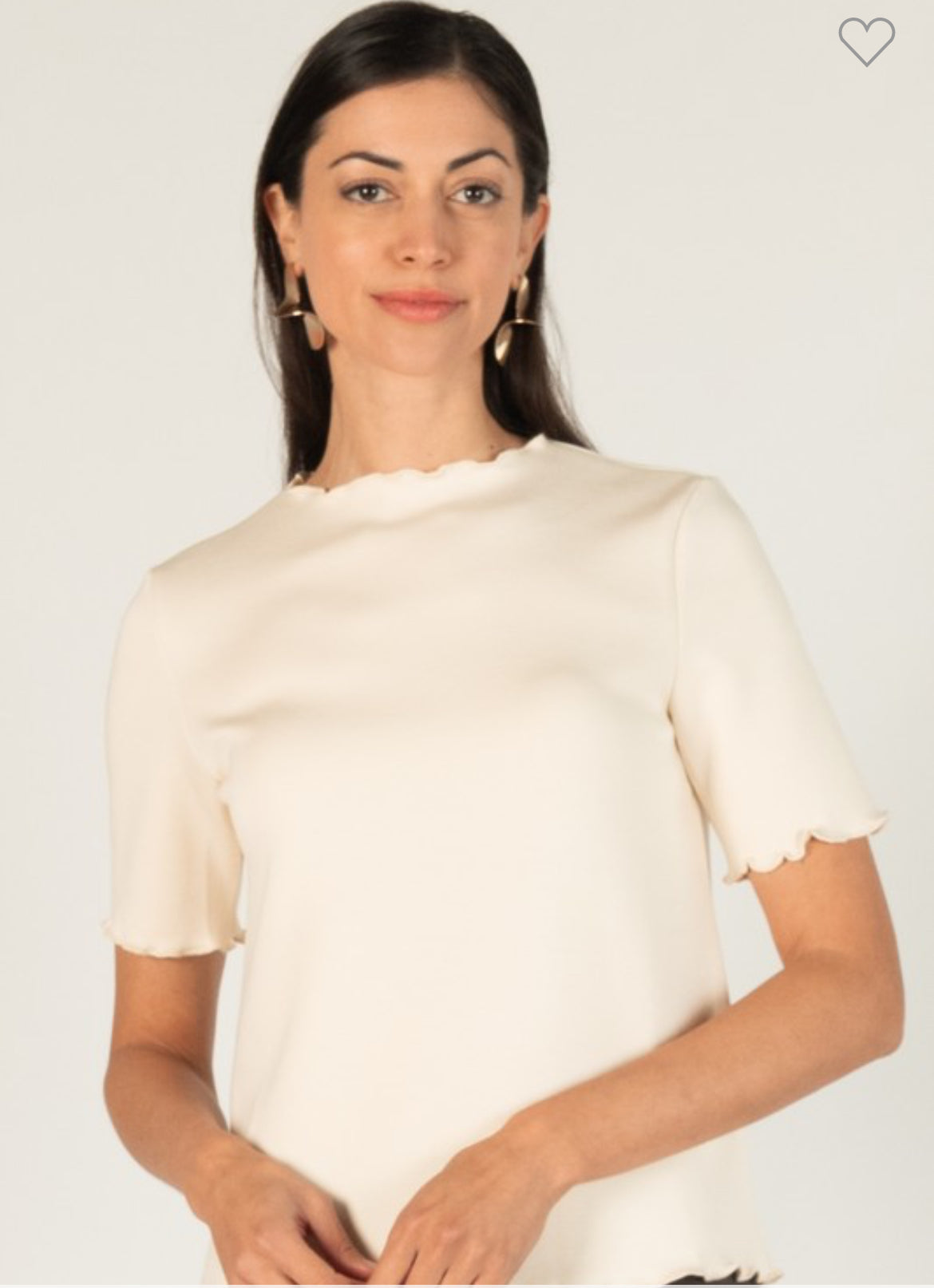 Butter Soft Top with Ruffle Sleeves