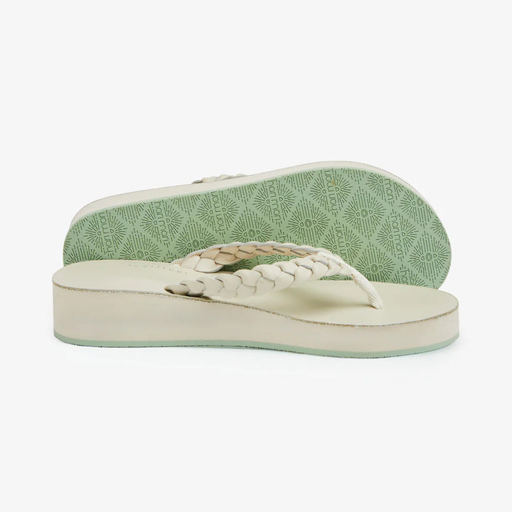 Hari Mari Meadow Braided Platform Ecru