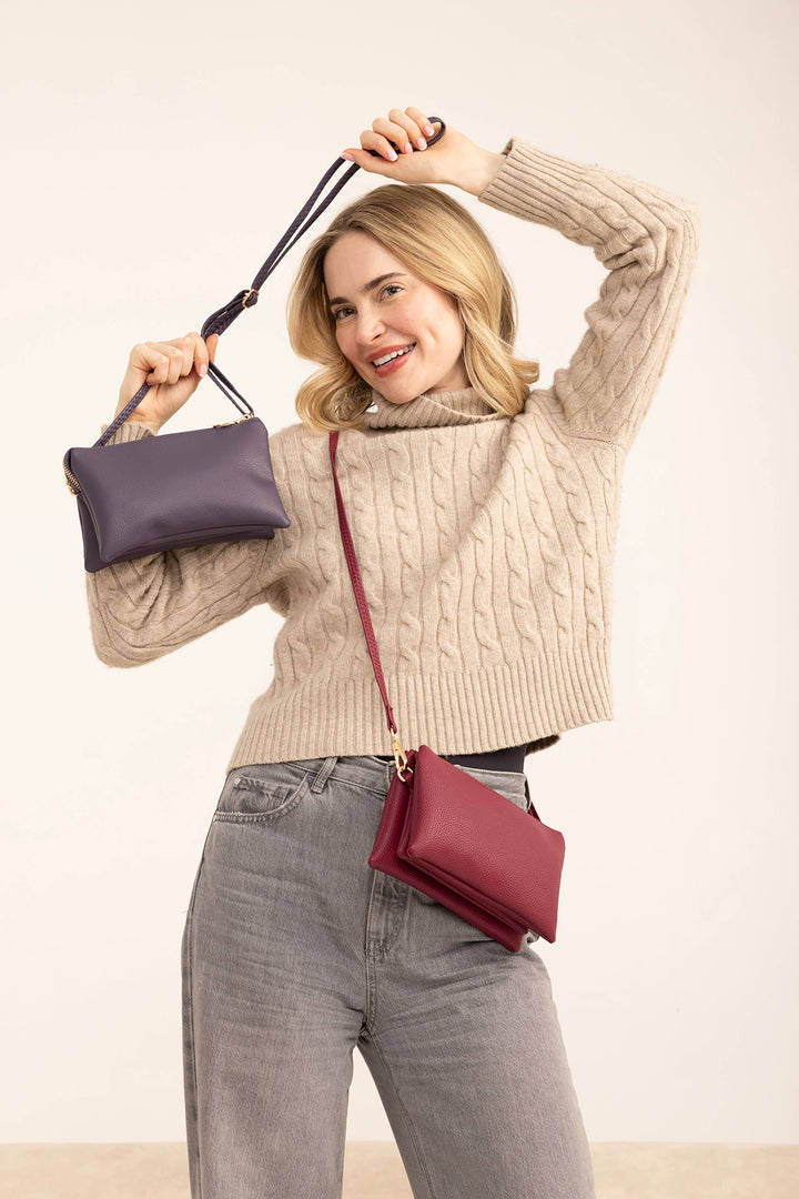 Riley 3 Compartment Crossbody/Wristlet