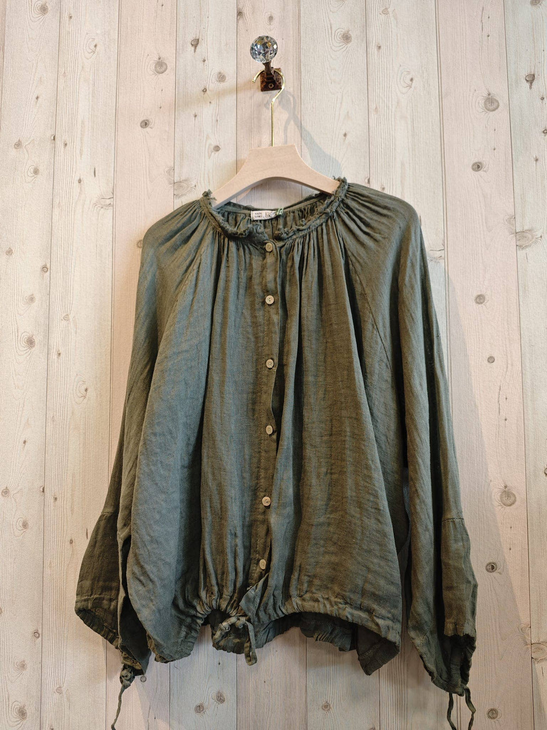 Button Up BLOUSE 100% LINEN
