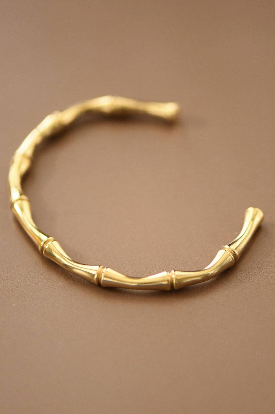 Bamboo Cuff 18K Waterproof Stainless Steel