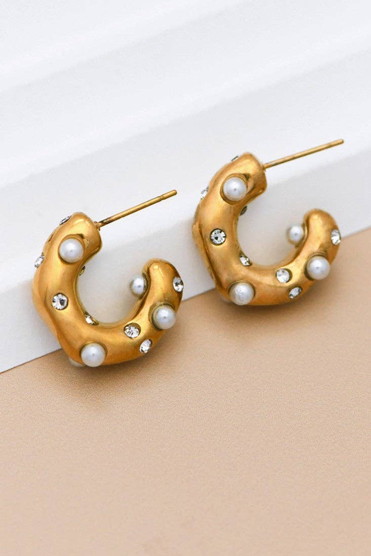 Pearl Hoop Earring