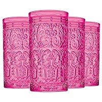 Pink Vintage Water Glasses