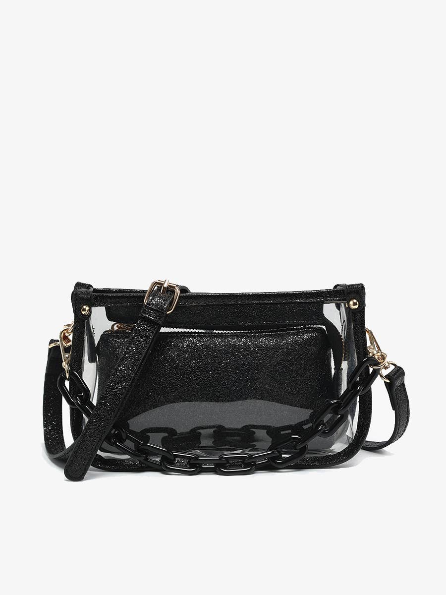 Jessica Clear Crossbody w/ Chain