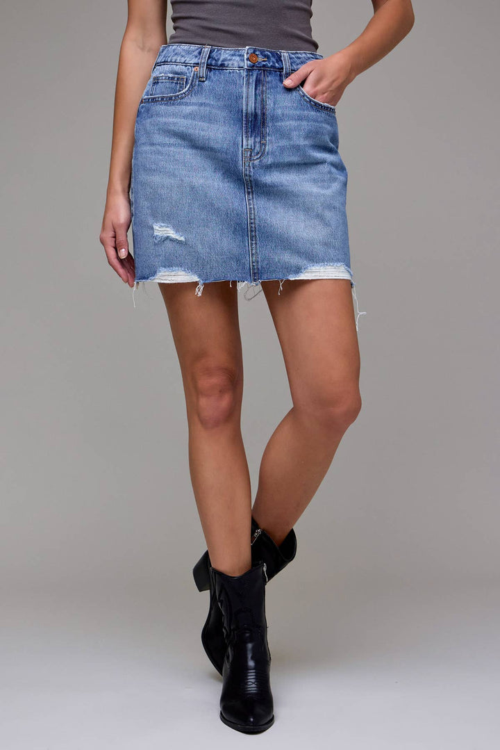 Medium Wash Classic Mini Skirt