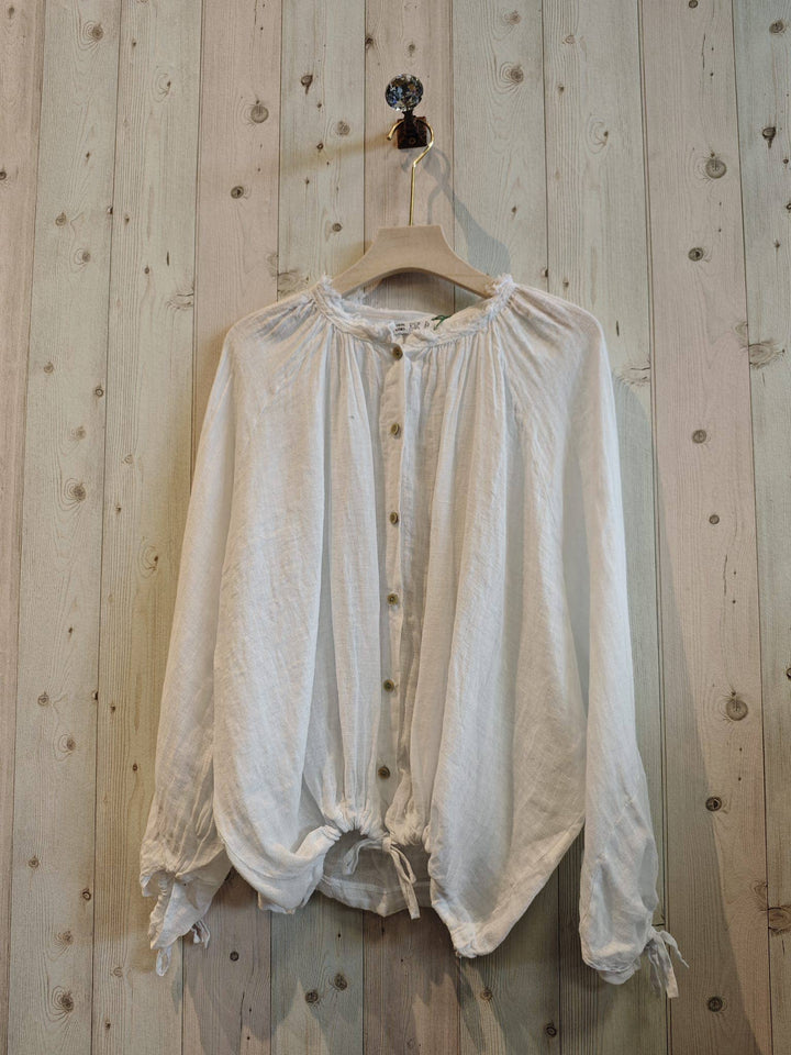 Button Up BLOUSE 100% LINEN