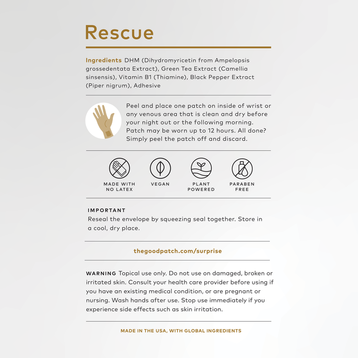 Rescue Limited Edition Wearable Wellness Patch