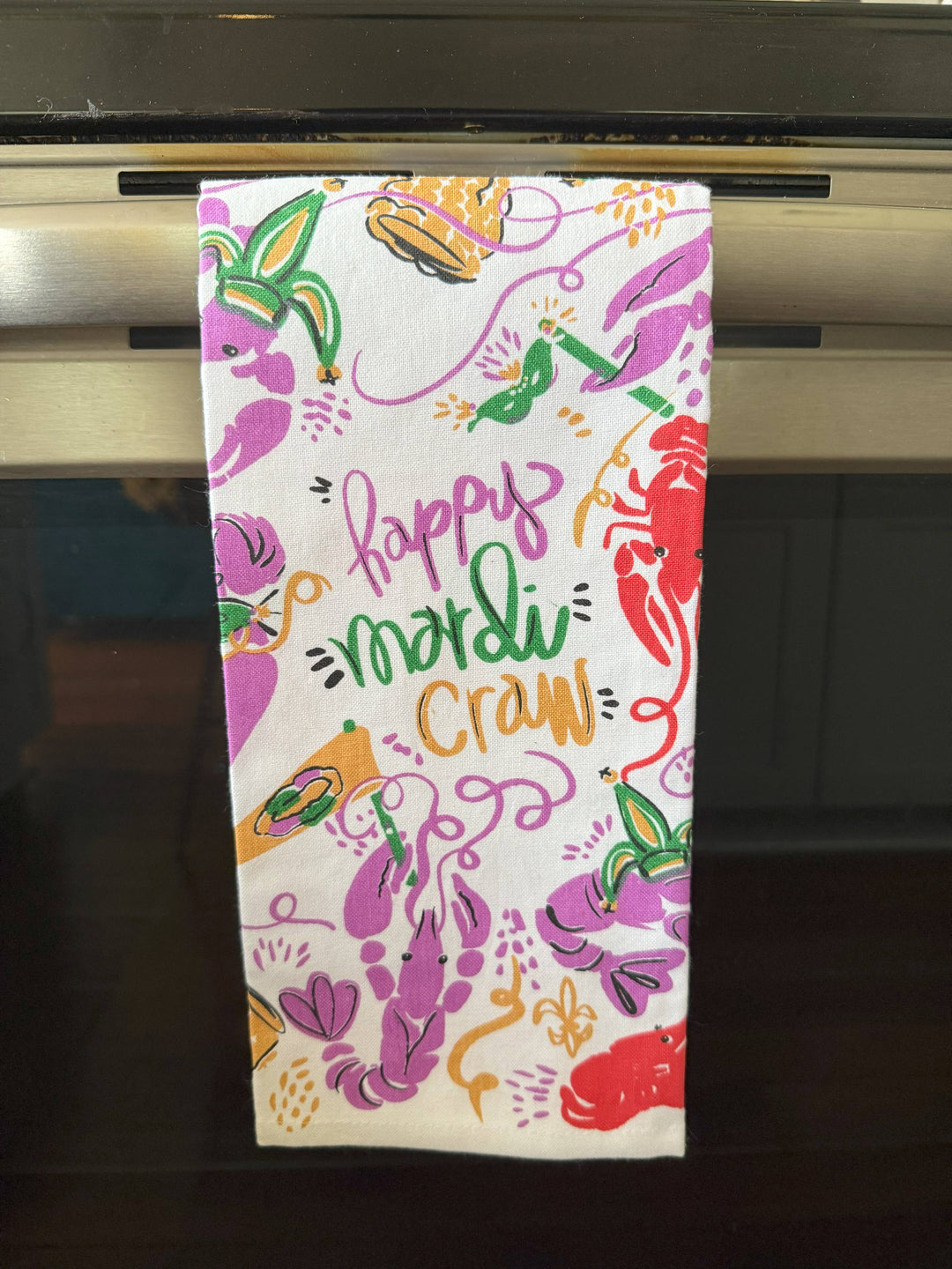 Kitchen Towel - Happy Mardi Craw