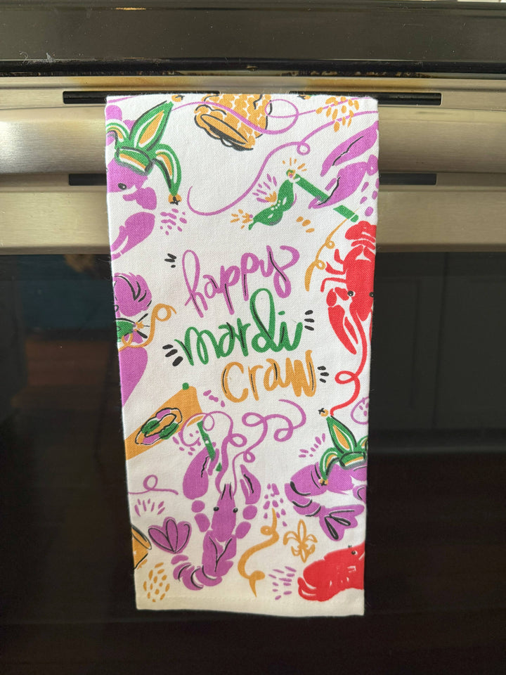 Kitchen Towel - Happy Mardi Craw