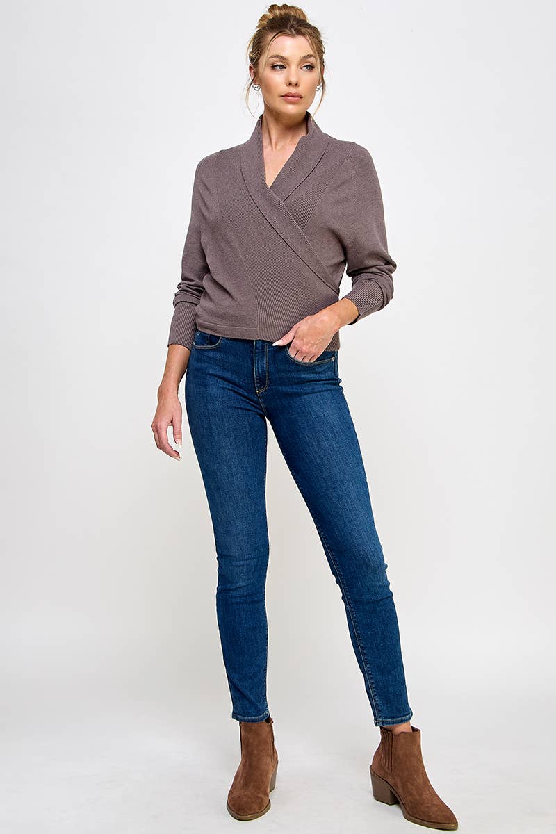 Fine Gauge Wrap Sweater