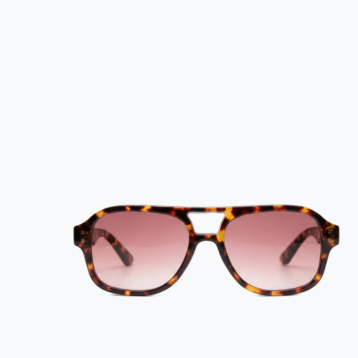 Captain - Vintage Polarized Tinted Lens Aviator Sunglasses