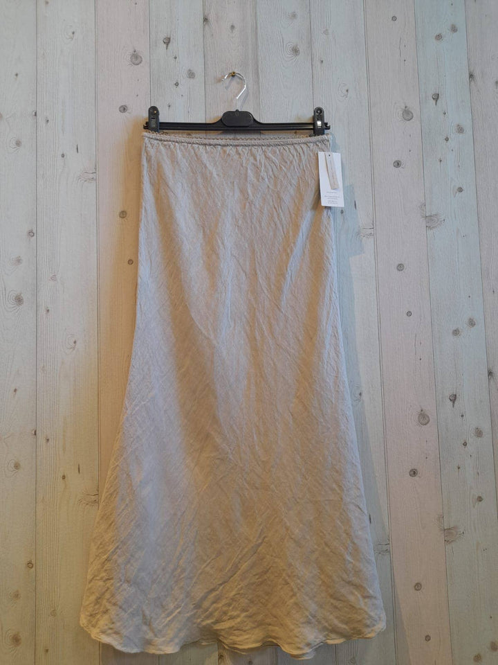 100% LINEN SKIRT Ruffle Hem