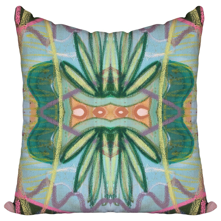 Ferns in Aqua Pillow