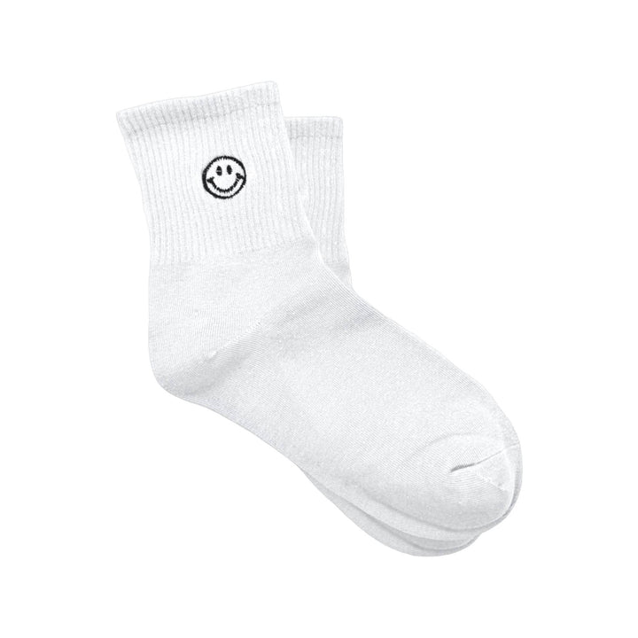 Smiley Face Embroidered Socks