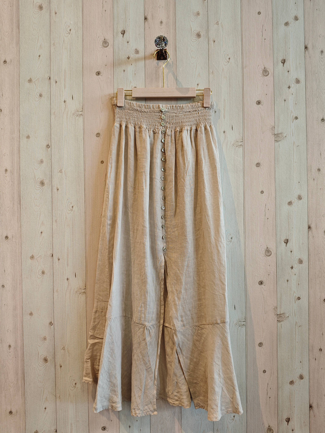 SKIRT WITH BUTTONS UP TO THE BOTTOM 100% Linen