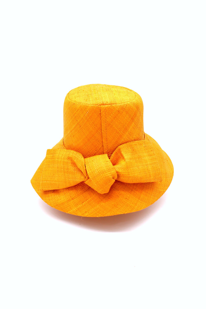 Cara 3" Brim Bucket Straw Sun Hats with Big Bow