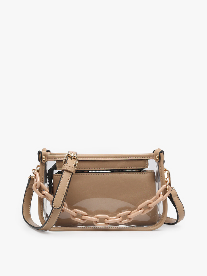 Jessica Clear Crossbody w/ Chain