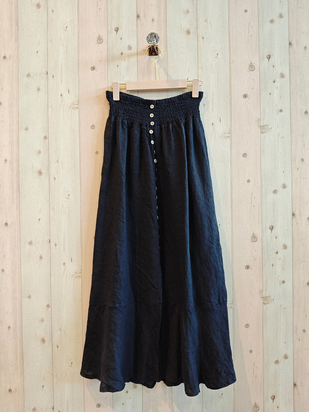 SKIRT WITH BUTTONS UP TO THE BOTTOM 100% Linen