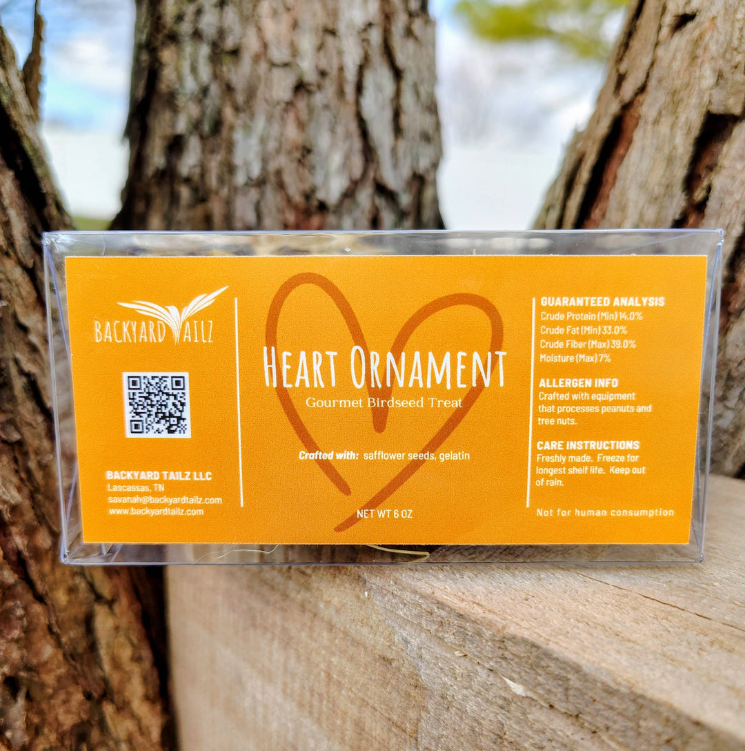 Heart Birdseed Ornament (Safflower)