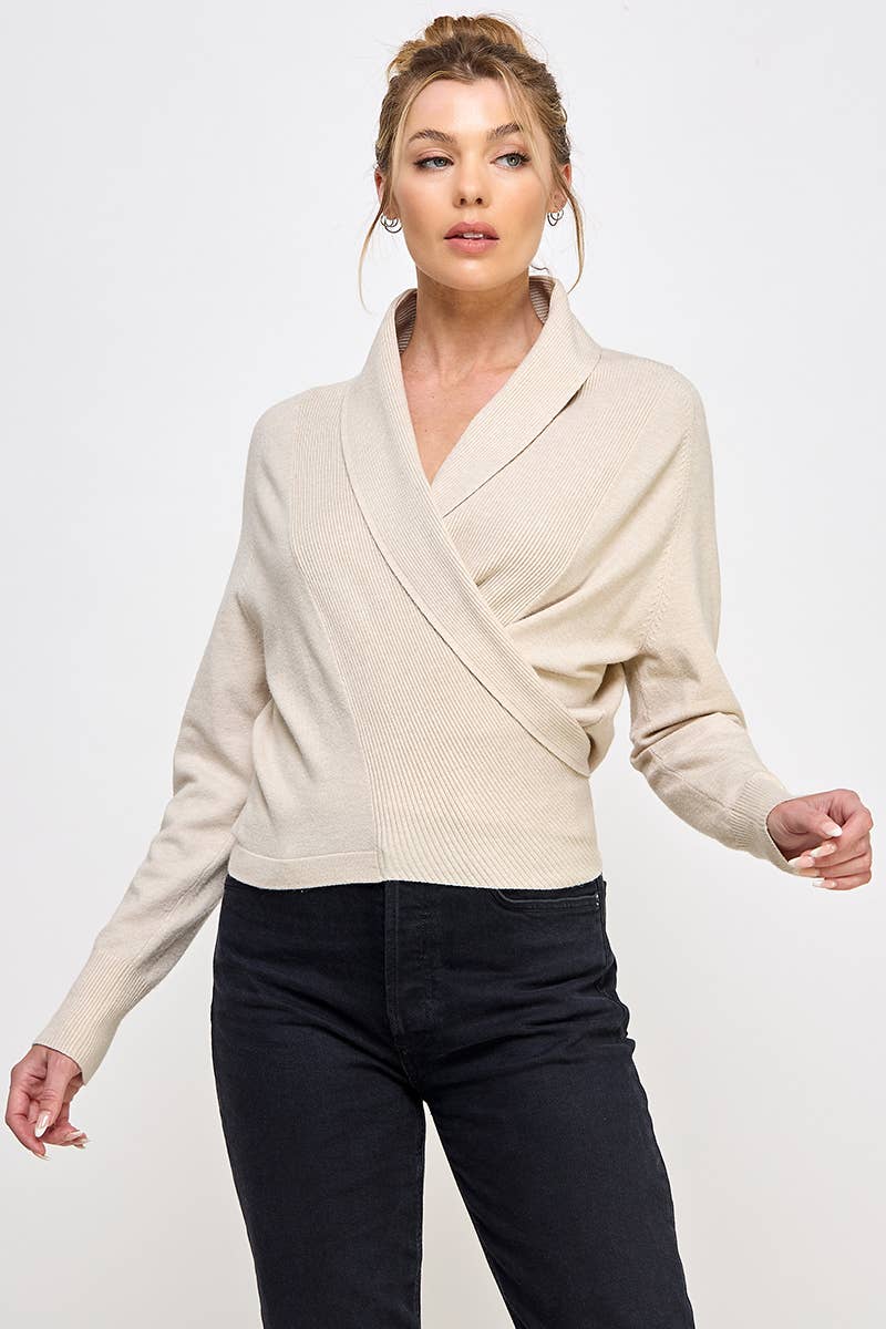 Fine Gauge Wrap Sweater