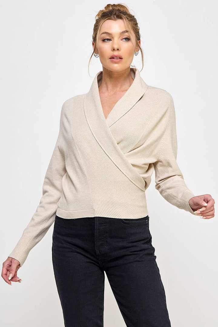 Fine Gauge Wrap Sweater