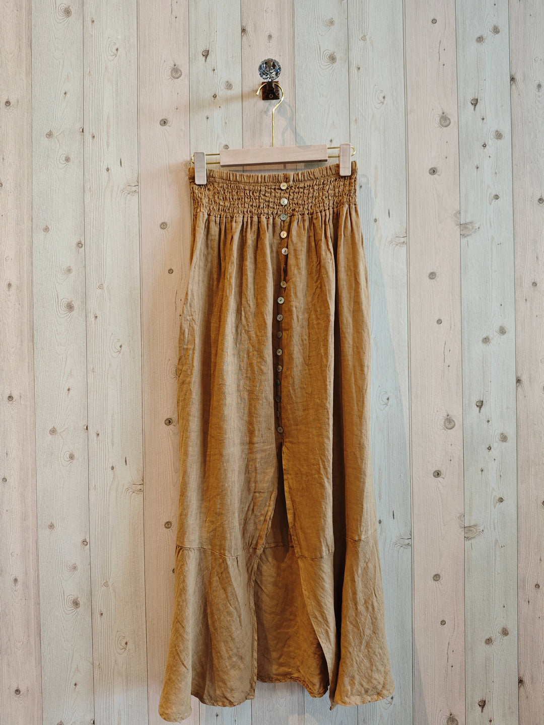 SKIRT WITH BUTTONS UP TO THE BOTTOM 100% Linen