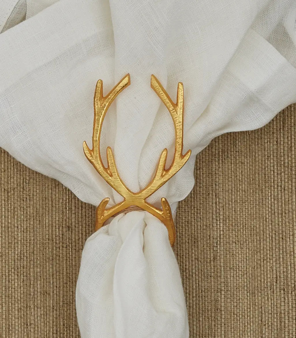Gold Reindeer Napkin Ring