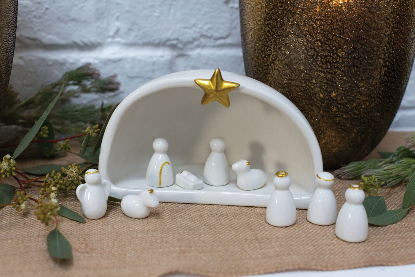Silent Night Ceramic Nativity