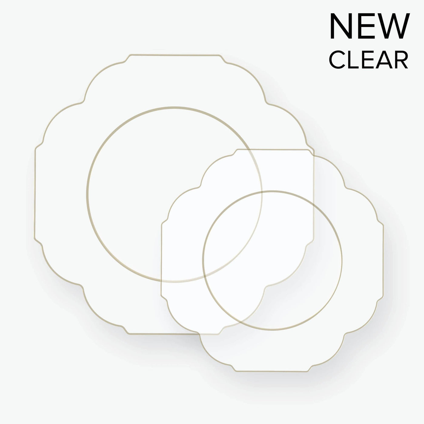 Scalloped Clear Plate
