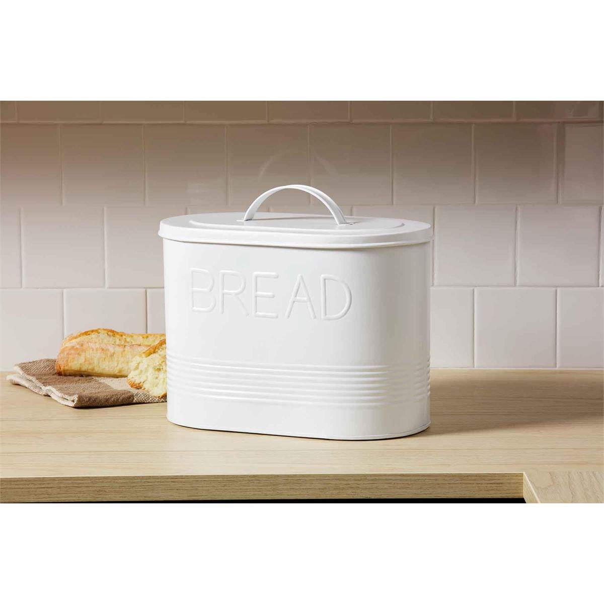 White  Bread Box with Lid