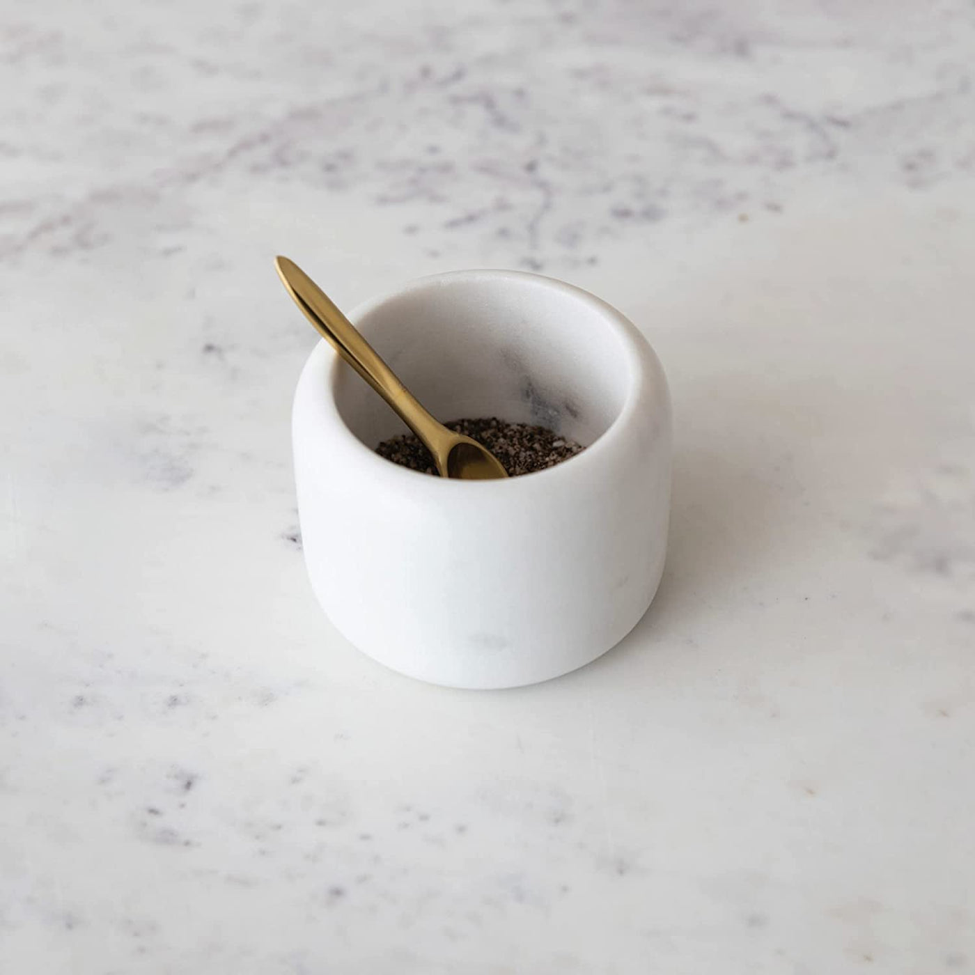 Marble Dish with Spoon