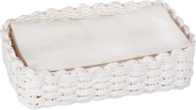 White Crochet Paper Napkin Holder