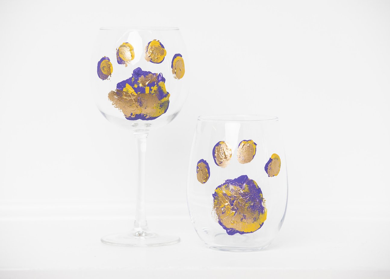 Paw Print Wine Glass