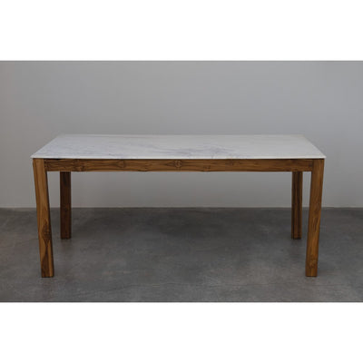 Mango Farm Table with Marble Top