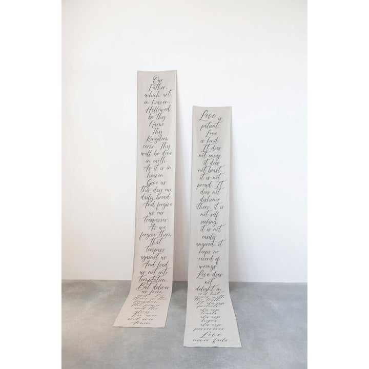 Prayer Linen Table Runner