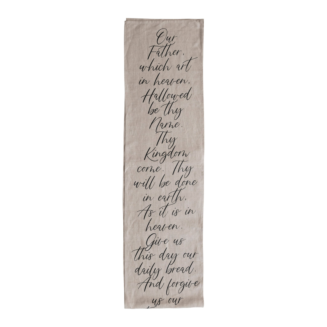 Prayer Linen Table Runner